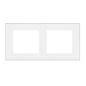 Simon 55 Duo biały/chrom - ramka podwójna TRD2.163/111