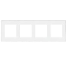 Simon 55 Duo biały/chrom - ramka poczwórna TRD4.163/111