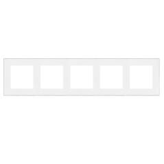 Simon 55 Duo biały/chrom - ramka pięciokrotna TRD5.163/111