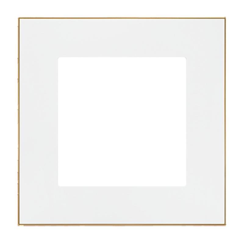 Simon 55 Duo biały/złoty - ramka pojedyncza TRD1.166/111