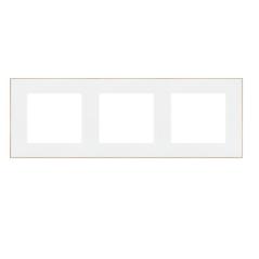 Simon 55 Duo biały/złoty - ramka potrójna TRD3.166/111