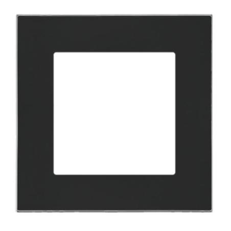 Simon 55 Duo czarny/chrom - ramka pojedyncza TRD1.163/149