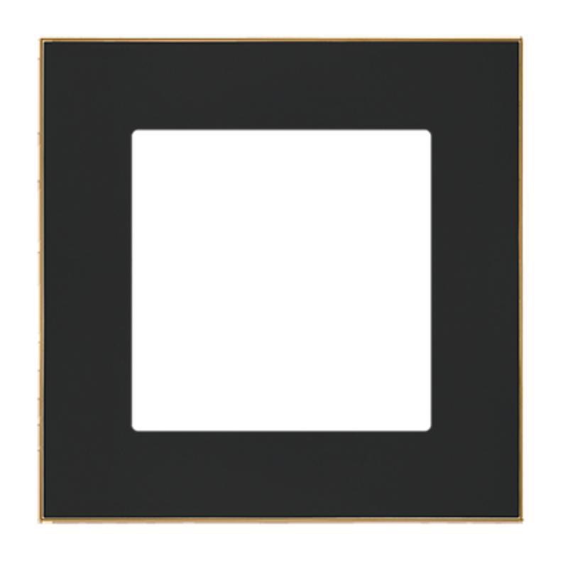 Simon 55 Duo czarny/złoty - ramka pojedyncza TRD1.166/149