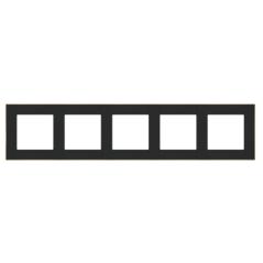 Simon 55 Duo czarny/złoty - ramka pięciokrotna TRD5.166/149