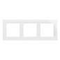 Simon 55 Nature biały/szkło - ramka potrójna TRN3/181