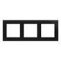 Simon 55 Nature czarny/szkło - ramka potrójna TRN3/182