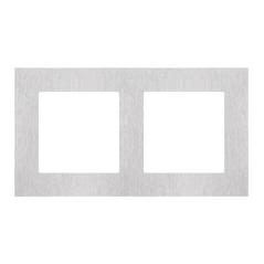 Simon 55 Nature inox - ramka podwójna TRN2/188