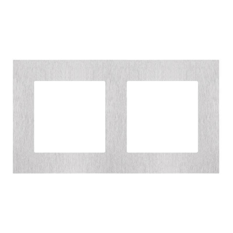 Simon 55 Nature inox - ramka podwójna TRN2/188