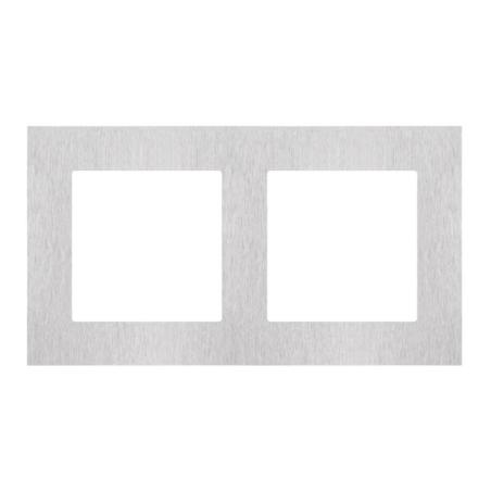 Simon 55 Nature inox - ramka podwójna TRN2/188