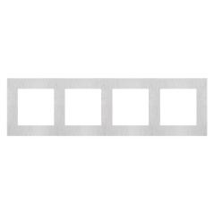 Simon 55 Nature inox - ramka poczwórna TRN4/188