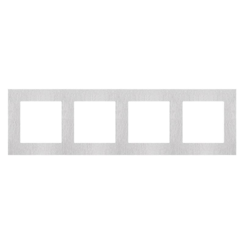 Simon 55 Nature inox - ramka poczwórna TRN4/188