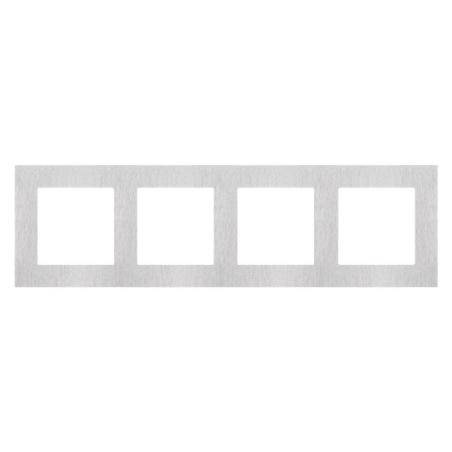 Simon 55 Nature inox - ramka poczwórna TRN4/188