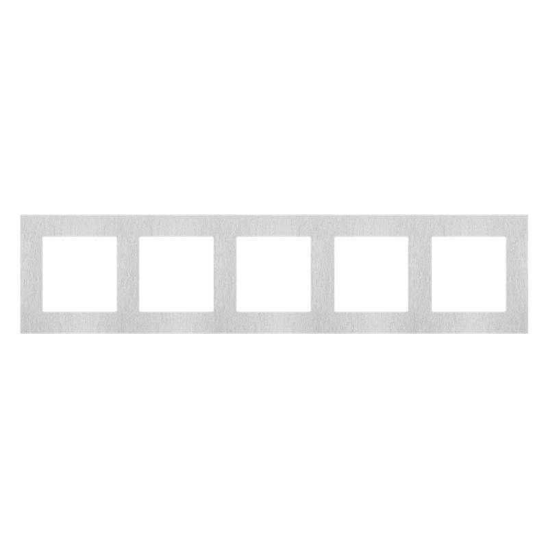Simon 55 Nature inox - ramka pięciokrotna TRN5/188