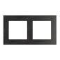 Simon 55 Nature inox czarny - ramka podwójna TRN2/190