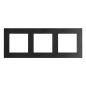 Simon 55 Nature inox czarny - ramka potrójna TRN3/190