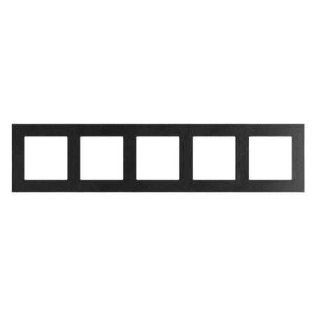 Simon 55 Nature inox czarny - ramka pięciokrotna TRN5/190