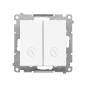 Simon 55 biały - łącznik podwójny schodowy z podświetleniem 10AX TW6/2L2.01/111