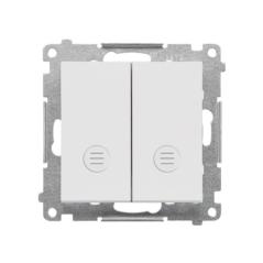 Simon 55 biały - łącznik podwójny schodowy bez piktogramu z podświetleniem 10AX TW6/2L2.01/X/111