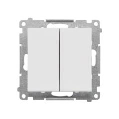 Simon 55 biały - łącznik podwójny schodowy bez piktogramu 10AX TW6/2.01/X/111