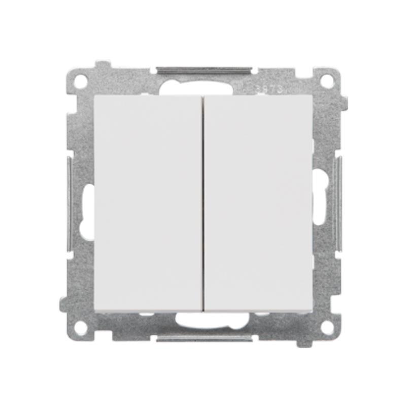 Simon 55 biały - łącznik podwójny schodowy bez piktogramu 10AX TW6/2.01/X/111 Simon 55 biały - łącznik podwójny schodowy bez piktogramu 10AX TW6/2.01/X/111