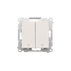 Simon 55 biały - łącznik dwubiegunowy podwójny 16AX TW22A.01/111