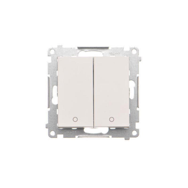 Simon 55 biały - łącznik dwubiegunowy podwójny 16AX TW22A.01/111 Simon 55 biały - łącznik dwubiegunowy podwójny 16AX TW22A.01/111