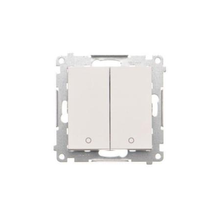 Simon 55 biały - łącznik dwubiegunowy podwójny 16AX TW22A.01/111