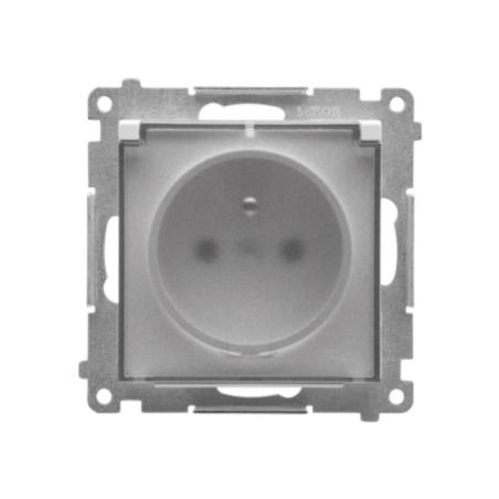 Simon 55 biały - gniazdo z uziemieniem i uszczelką ramki TGZ1BCZ.01/111A