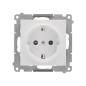Simon 55 biały - gniazdo schuko z przesłonami TGSZ1CZ.01/111