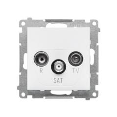 Simon 55 biały - gniazdo antenowe RTV-SAT końcowe TASK.01/111