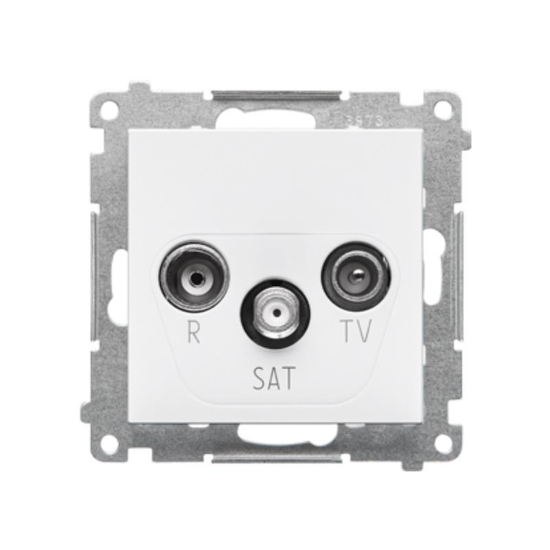 Simon 55 biały - gniazdo antenowe RTV-SAT końcowe TASK.01/111