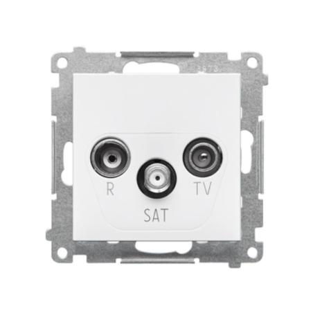 Simon 55 biały - gniazdo antenowe RTV-SAT przelotowe TASP.01/111