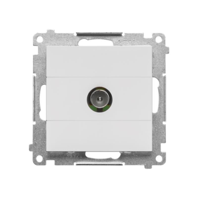 Simon 55 biały - gniazdo antenowe TV pojedyncze TAK1.01/111
