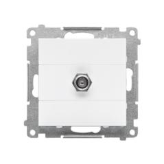 Simon 55 biały - gniazdo antenowe typu F pojedyncze TASF1.01/111