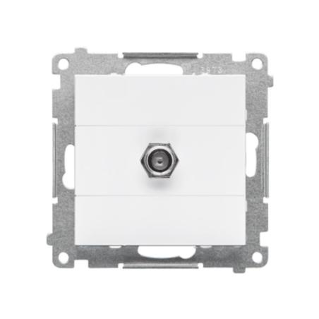 Simon 55 biały - gniazdo antenowe typu F pojedyncze TASF1.01/111