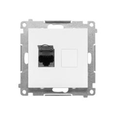Simon 55 biały - gniazdo komputerowe RJ45 pojedyncze T61.01/111