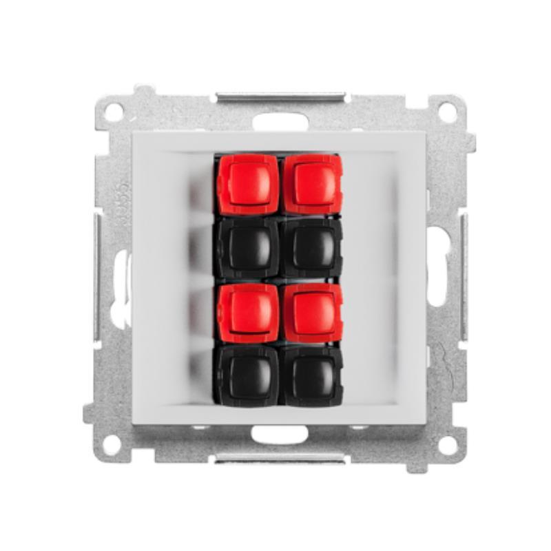 Simon 55 biały - gniazdo głośnikowe 4-krotne TGL4.01/111