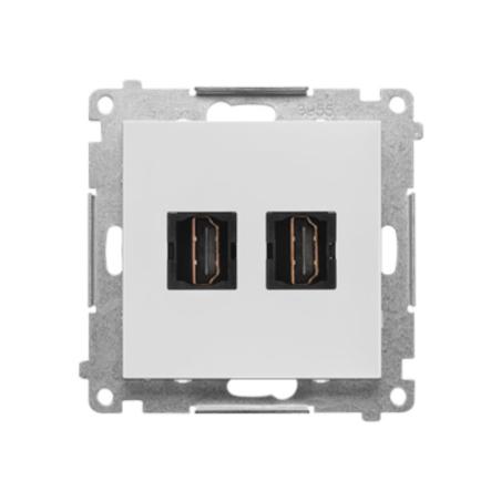 Simon 55 biały - gniazdo HDMI podwójne TGHDMI2.01/111