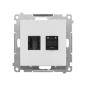 Simon 55 biały - gniazdo HDMI + komputerowe RJ45 TGHRJ45.01/111