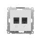 Simon 55 biały - gniazdo komputerowe RJ45 + telefoniczne RJ12 T5F.01/111