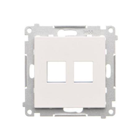 Simon 55 biały - pokrywa gniazd teleinformatycznych podwójna TKP2.01/111