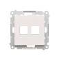 Simon 55 biały - pokrywa gniazd teleinformatycznych podwójna TKP2.01/111