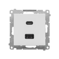 Simon 55 biały - ładowarka USB TEC2CA.01/111