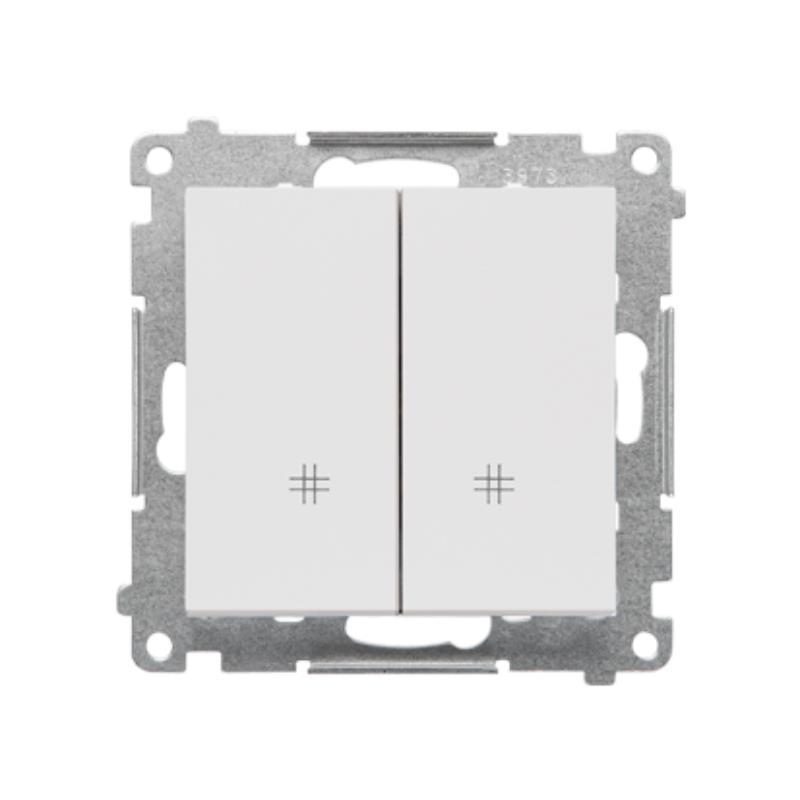 Simon 55 biały - łącznik krzyżowy podwójny 10AX TW7/2.01/111