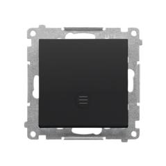 Simon 55 czarny - łącznik schodowy bez piktogramu z podświetleniem 10AX TW6L.01/X/149