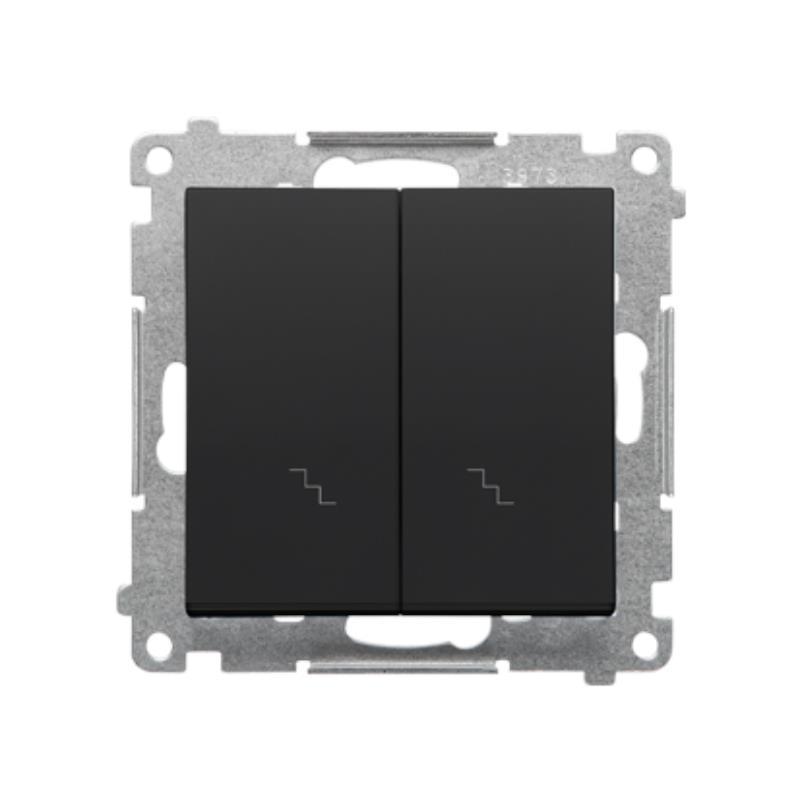 Simon 55 czarny - łącznik podwójny schodowy 10AX TW6/2.01/149 Simon 55 czarny - łącznik podwójny schodowy 10AX TW6/2.01/149