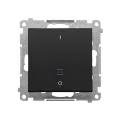 Simon 55 czarny - łącznik dwubiegunowy z podświetleniem 10AX TW2L.01/149