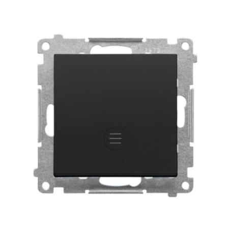 Simon 55 czarny - łącznik krzyżowy bez piktogramu z podświetleniem 10AX TW7L.01/X/149
