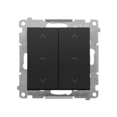 Simon 55 czarny - łącznik żaluzyjny podwójny trójpozycyjny 10AX TZW2.01/149