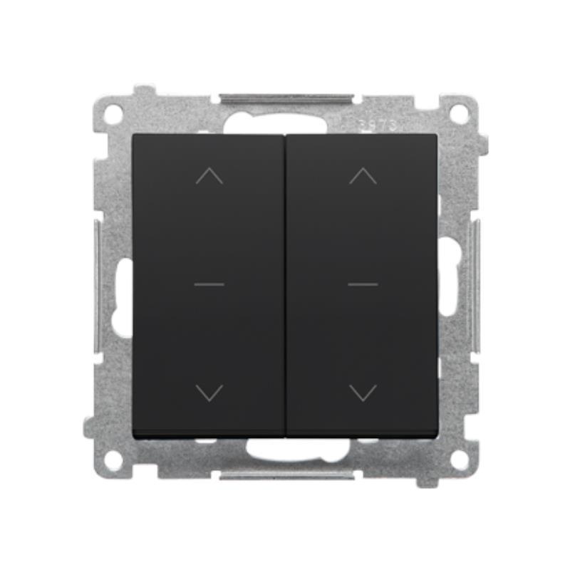 Simon 55 czarny - łącznik żaluzyjny podwójny trójpozycyjny 10AX TZW2.01/149 Simon 55 czarny - łącznik żaluzyjny podwójny trójpozycyjny 10AX TZW2.01/149